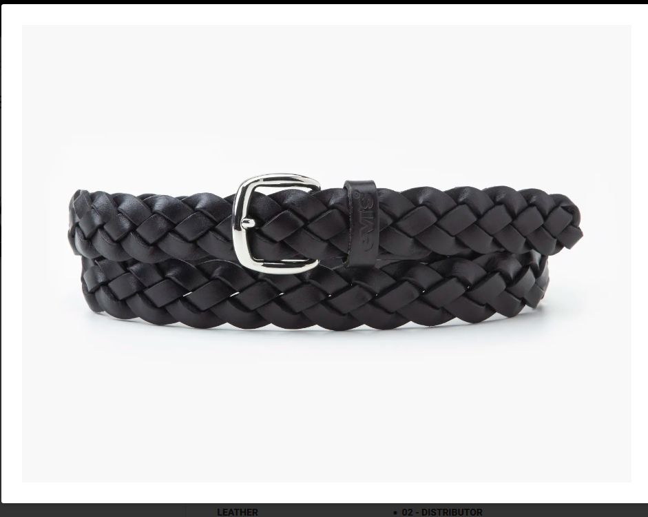 levis perfect braid belt regular black
